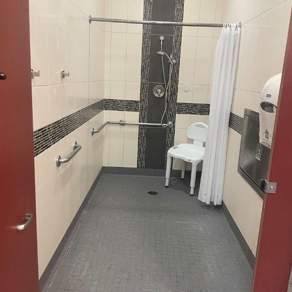 Universal changeroom shower seat
