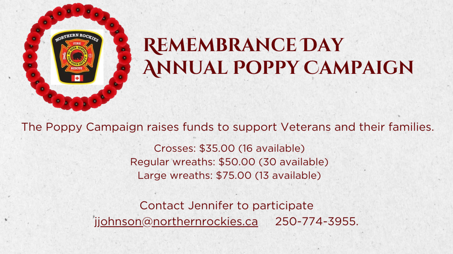 Poppy campaign with NRFR Logo