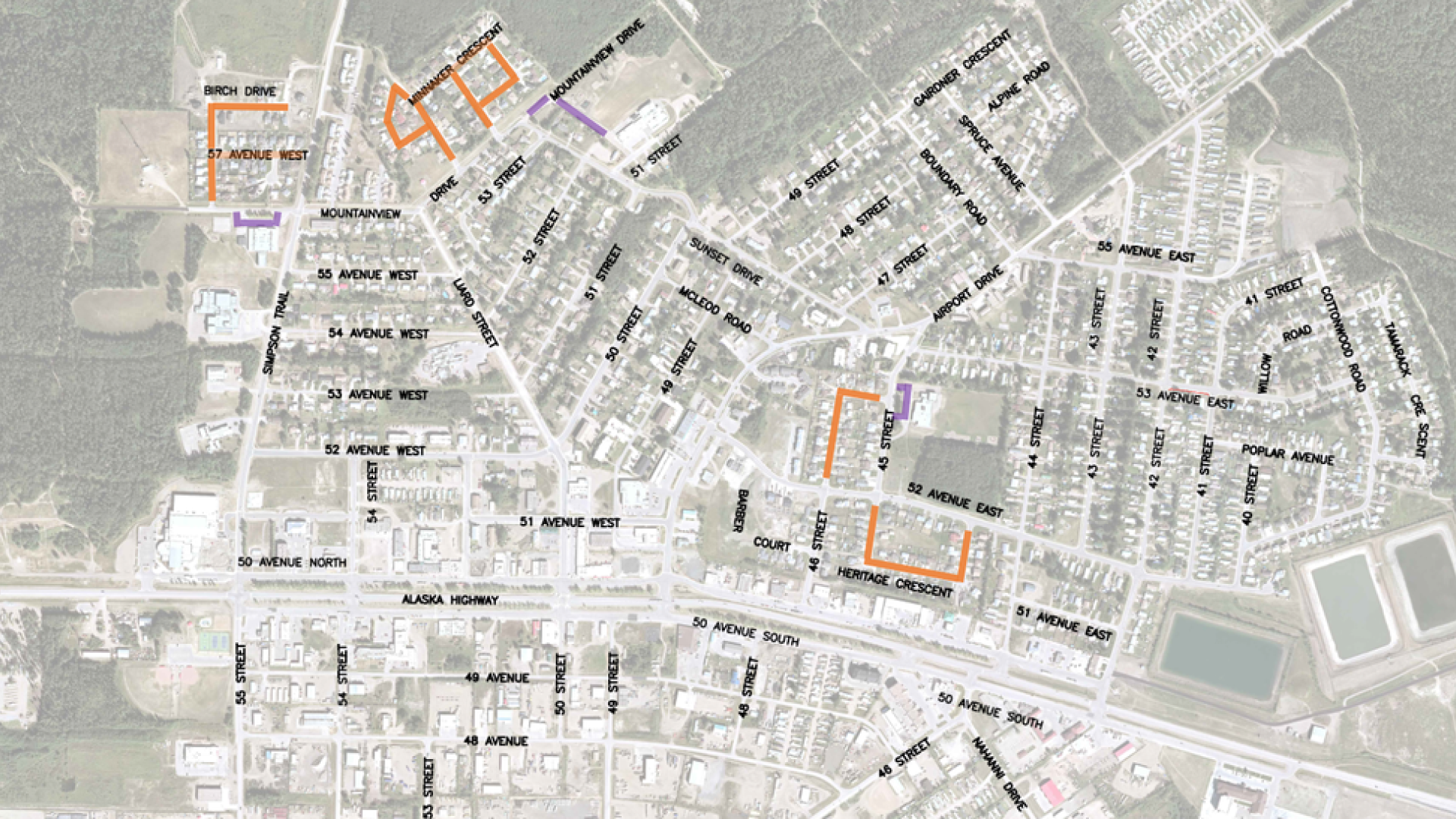map of road closure spots