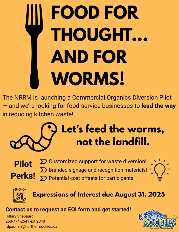 food for thought poster commercial waste diversion pilot