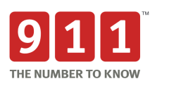 The numbers 911 in red blocks.