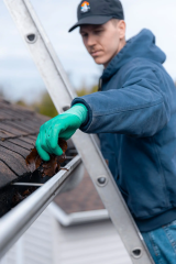 Cleaning gutters graphic
